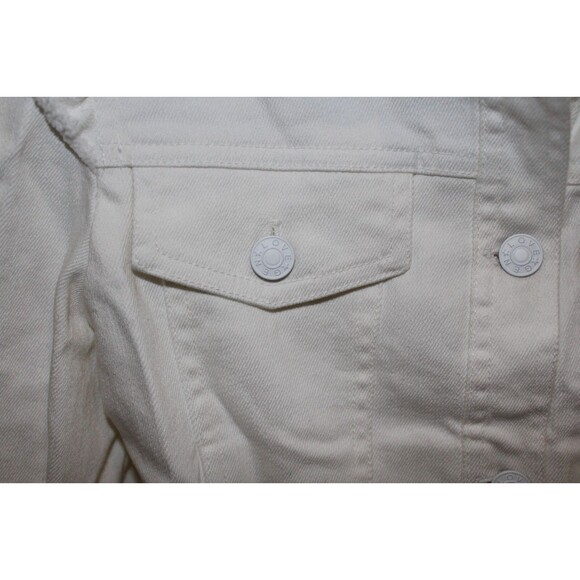 Generation Love Tazz Ruffle White Denin Jean Jacket‎ Women's Size XS NWOT $288 - Picture 3 of 4